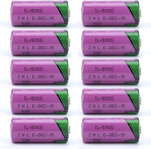 Paquete de 10 baterías TL-5955 23AA de 3.6V para Tadiran TL-4955 3.6V SL-761 ER14335 PLC, batería de litio CNC