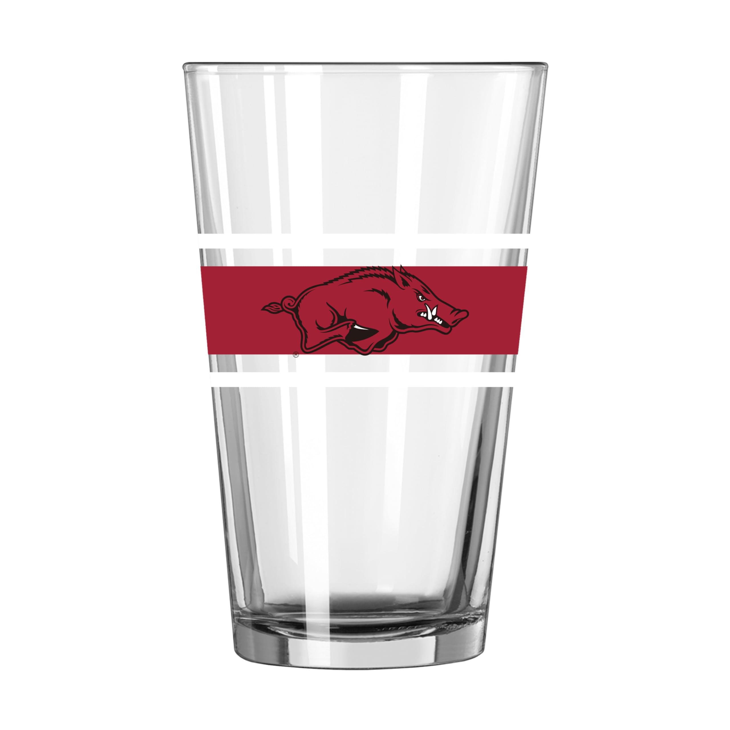 Logo Brands NCAA 16 oz Pint Glass - Durable Glass With Bold Team Color– Chip-Resistant Rim Drinkware For Fans, Tailgates, Home Bars &amp; Everyday Use