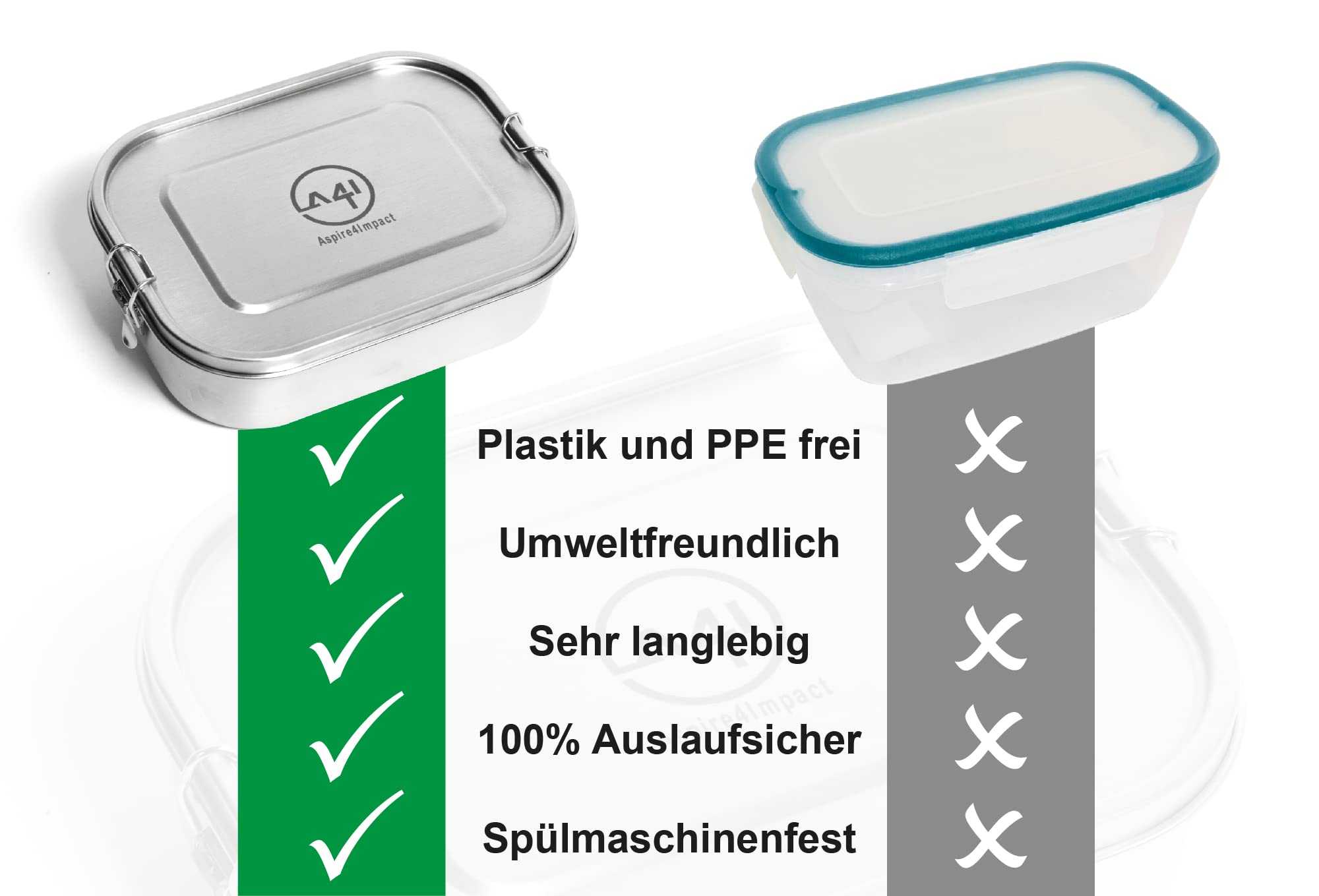 A4I Aspire4Impact A4i® Lunch box Premium in acciaio | FindTheDeal