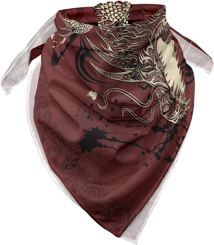 Ambesonne Unisex Bandana Ivory Ruby 10