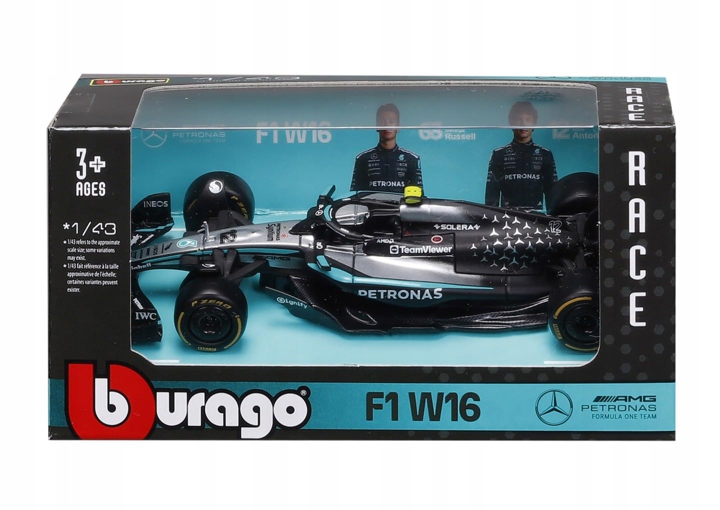 Amazon | Bburago 1/43スケール メルセデス AMG ペトロナス F1チーム