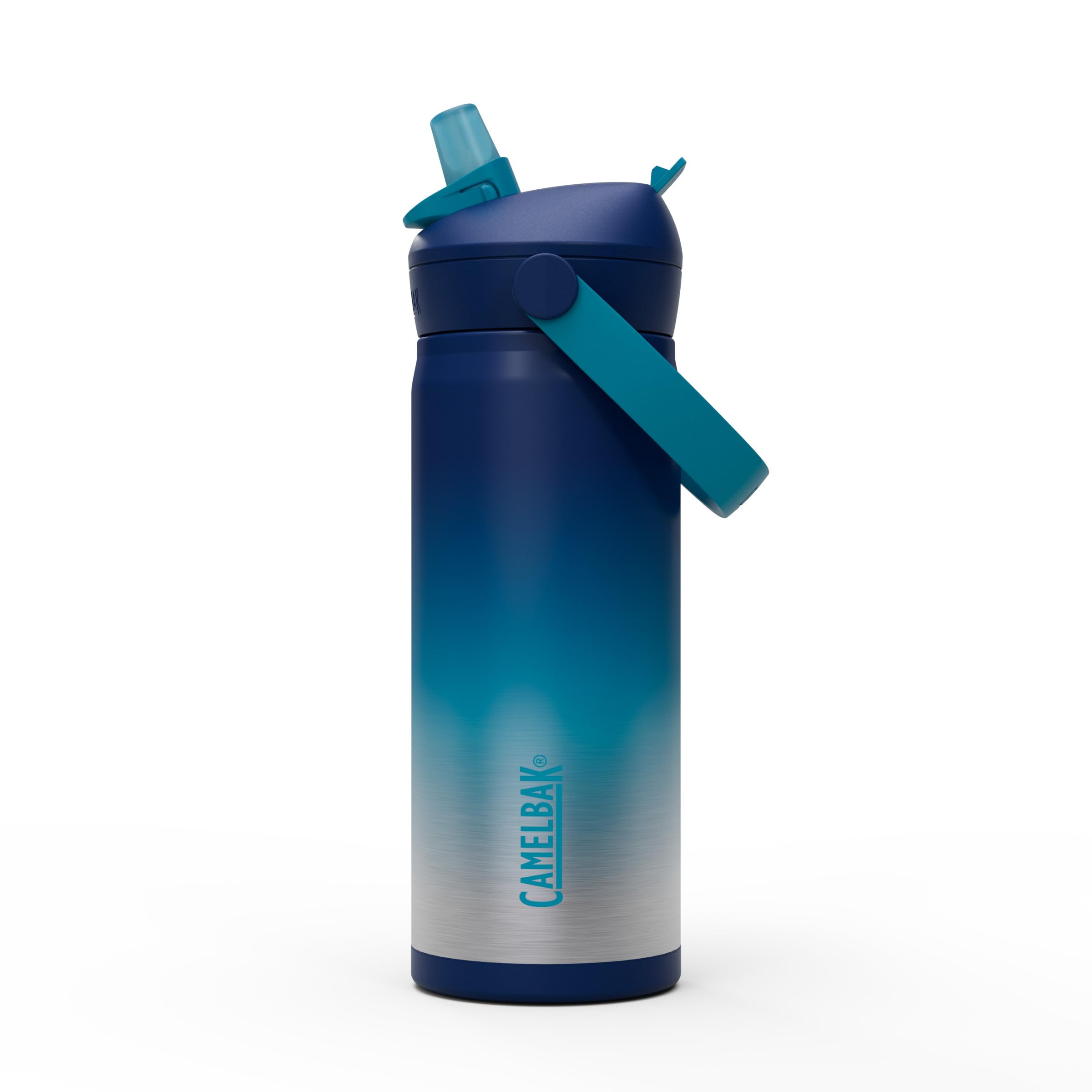 Thrive Flip Straw Kids Water Bottle 16oz, Blue Haze