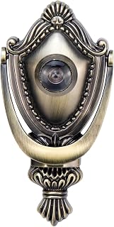 Woogim Vintage Bronze Zinc Alloy Door Knocker - Rust-Resistant Ring Handle for Doors & Gates, 5.94x2.87"