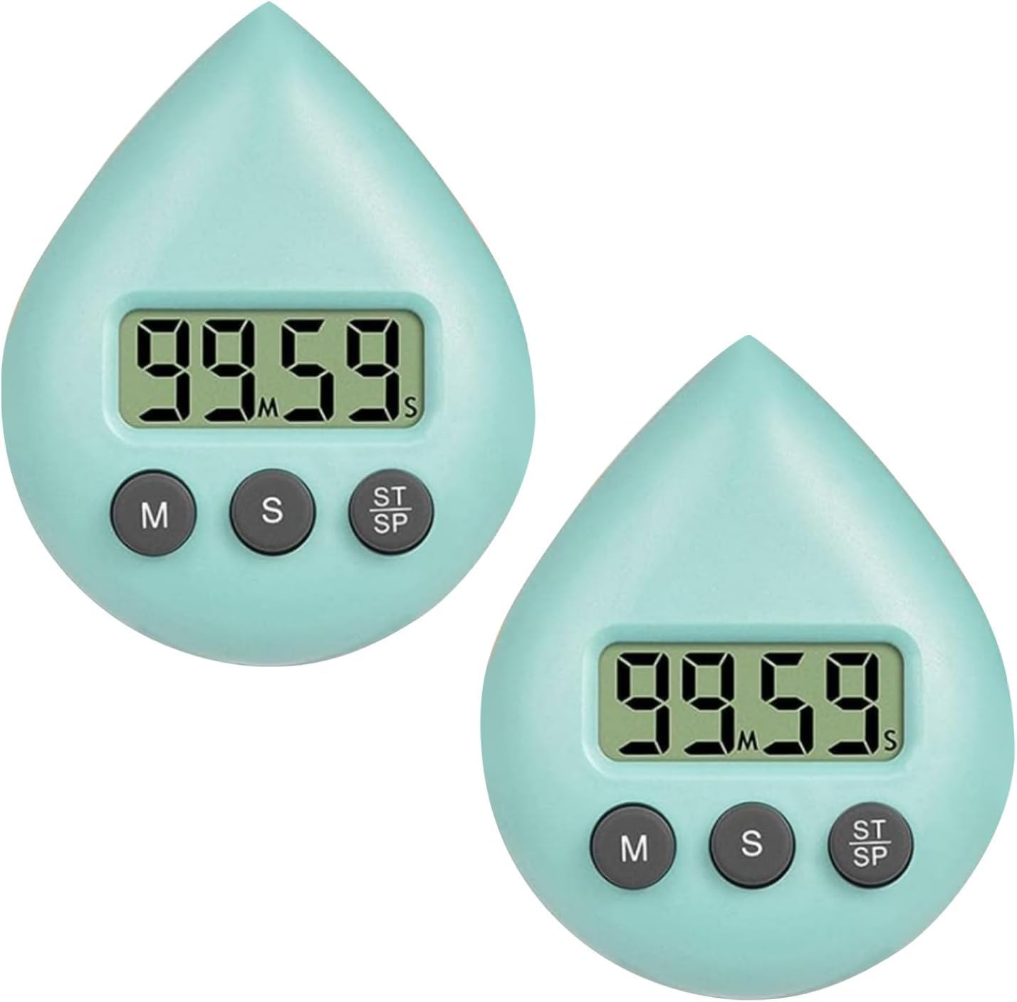 Wpppan Green 2Pcs Shower Timer For Kids Adults, Digital Shower Clock, Waterproof Timer With Alarm And Suction Cup, Energy Saver Home Kitchen Bathroom Clock Timers,Thermometers And Timers