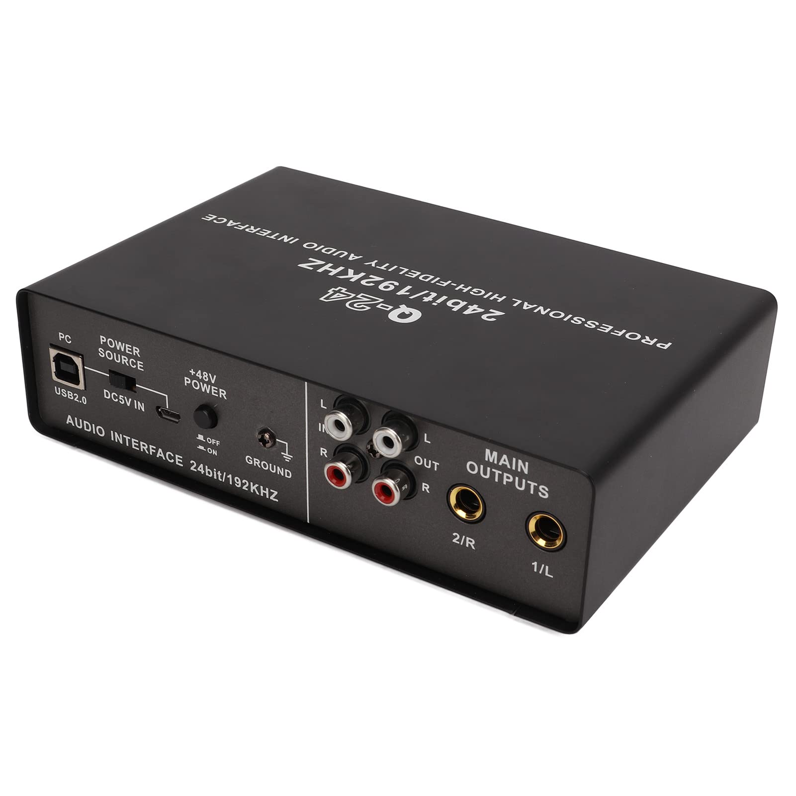 Cuifati Tarjeta de Sonido USB, Tarjeta de Sonido Externa Digital Profesional de 24 bits 192 KHz para Transmisión en Vivo, Grabación, Canto y Guitarra, con Entrada XLR, Salida TRS y, Compatible con,