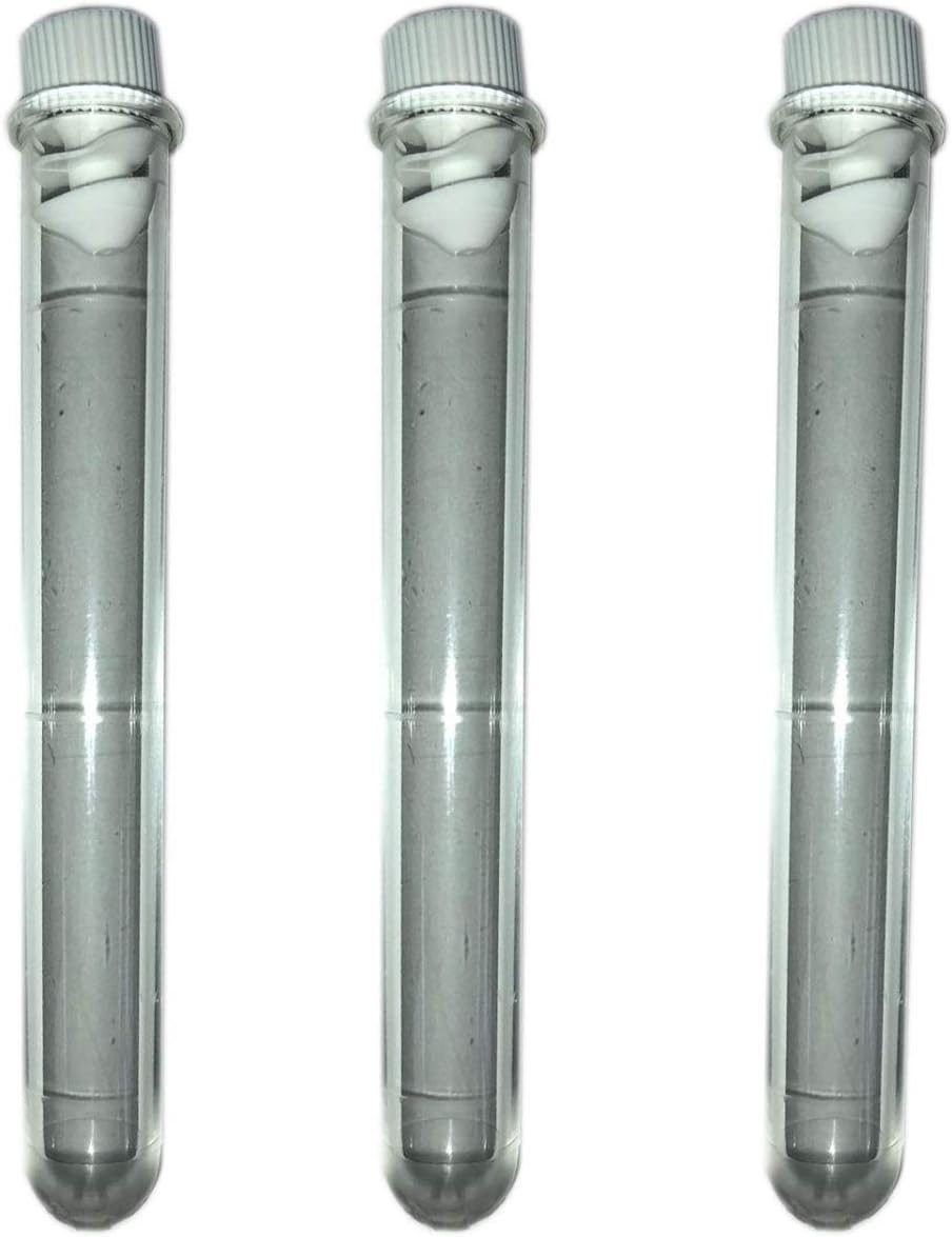 Pack of 10 Clear Elleplast Test Tubes 88 x 13mm with caps