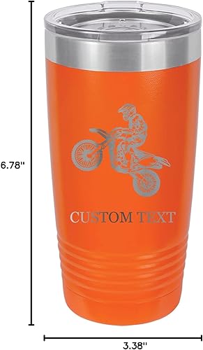 Miniatura 9 de Vaso de acero inoxidable con aislamiento al vacío de 20 onzas personalizado de doble pared grabado con láser, taza de café morado, moto de la