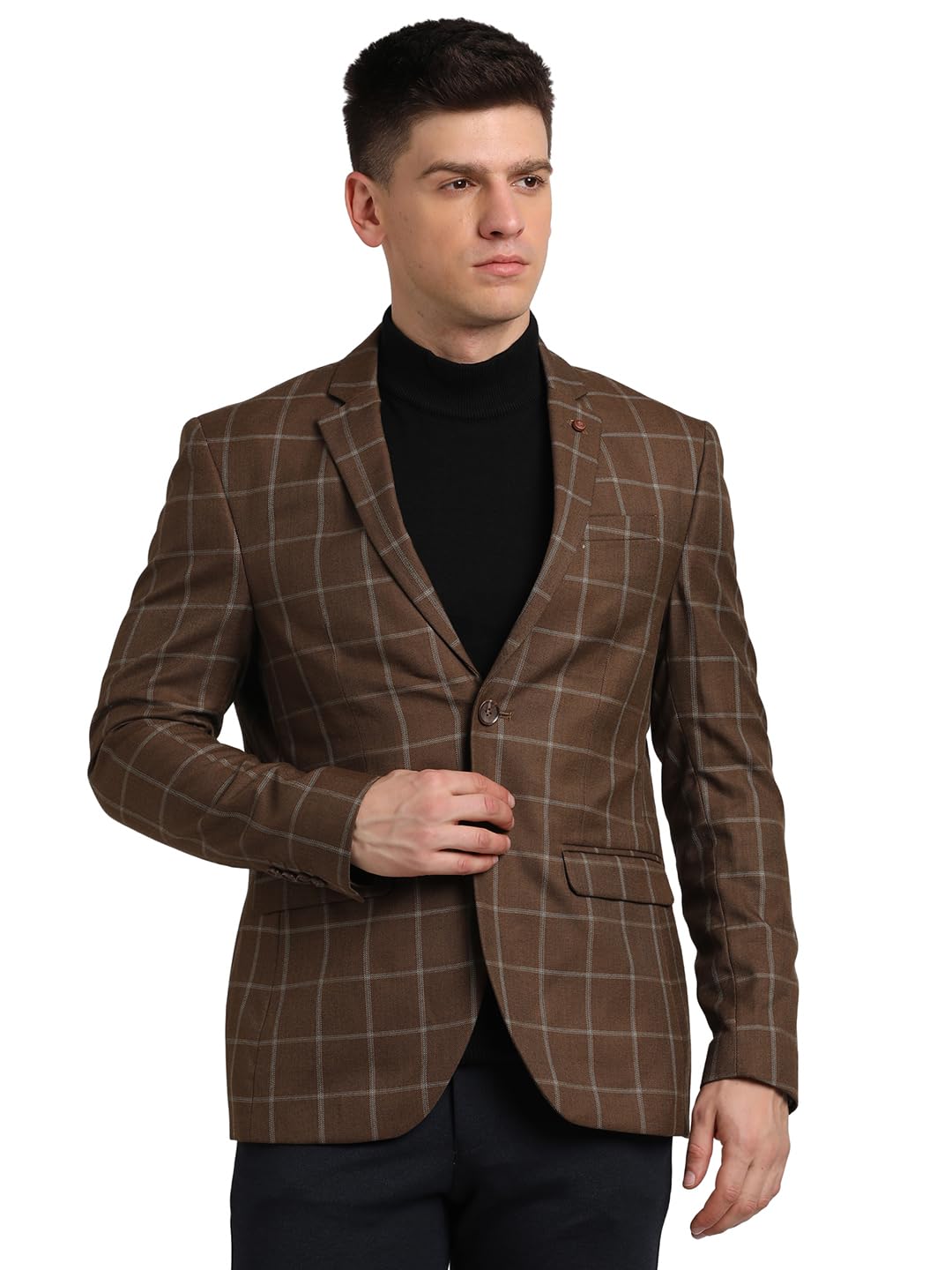 turtle Men’s Cotton Stretch Dobby Structured Casual Blazer | Tailored Fit | Lightweight Smart Casual Blazer for Office-picture-18
