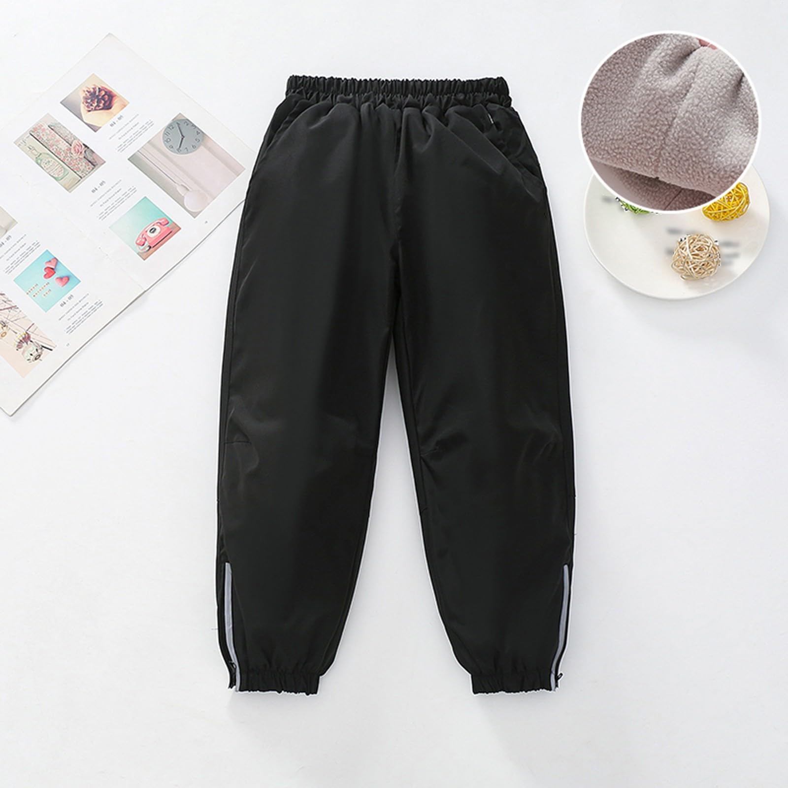 Générique Pantalon Ski Enfant Chaud Hiver Pantalon Randonnée Coupe-Vent et Imperméable avec Poches Pantalons de Neige Anti-Froid Pantalons de Ski Confortable pour Patinage Extérieur