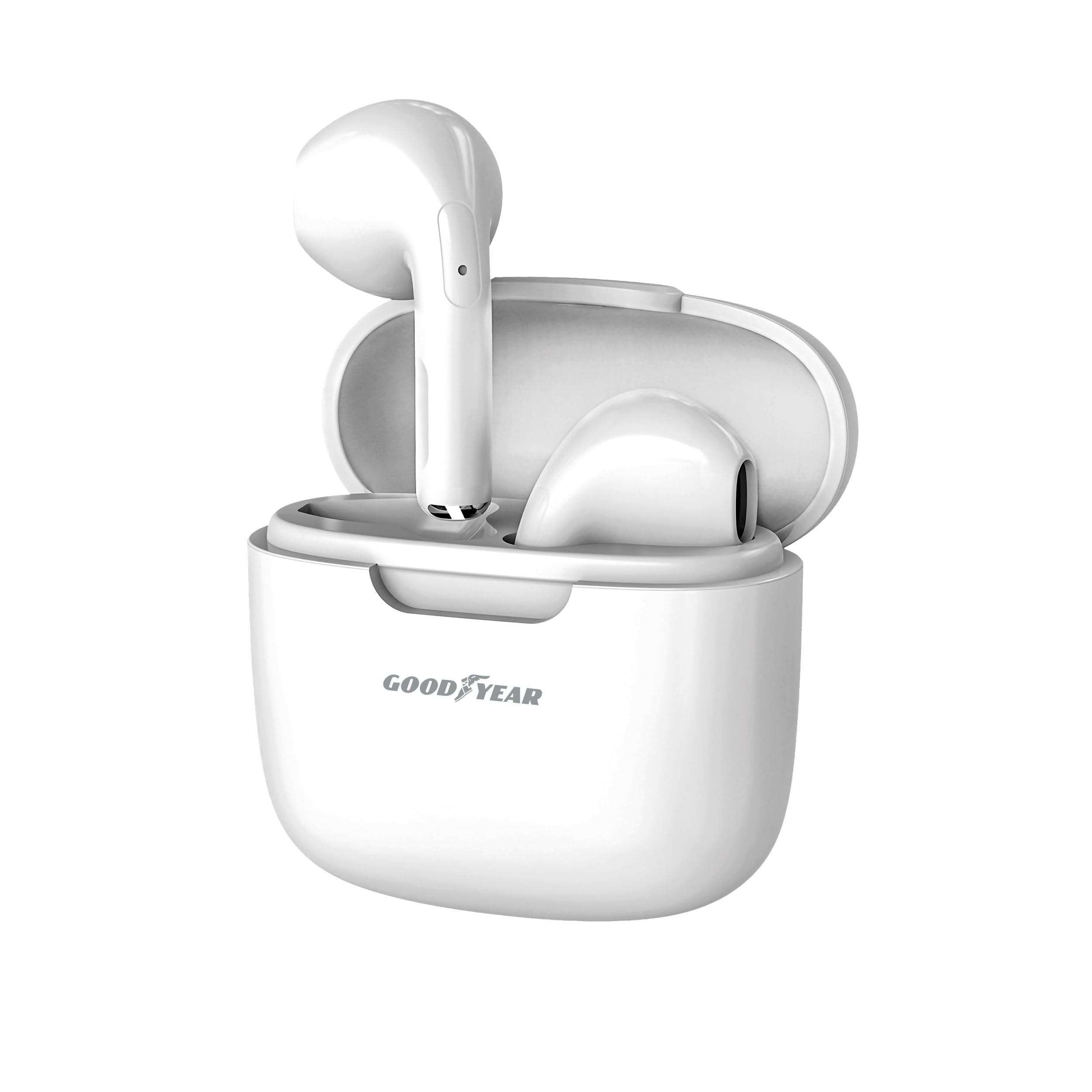 Goodyear Écouteurs sans Fil avec étui de Charge 60 Heures, Casque Bluetooth 5.3, Intra-auriculaire, câble USB-C de Charge Inclus, True Wireless Stéréo, Audio Surround, Microphone et Touch Controls,