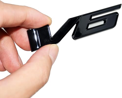 1 calcomanía de repuesto para placa de identificación de emblema V6 3D para Canyon Colorado 17-20 (negro brillante)