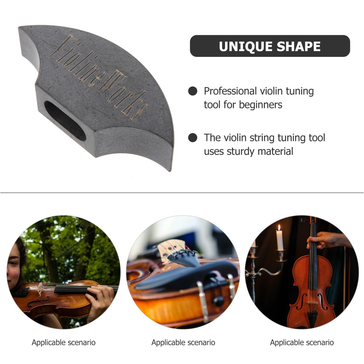 Toyvian 4pezzi Accordatore Per Violino Strumento Tuning Peg Materiale Resistente Accessorio Musicale Pratico Per Musicisti e Insegnanti Facile Da Usare e Leggero Strumento Per Pratiche e