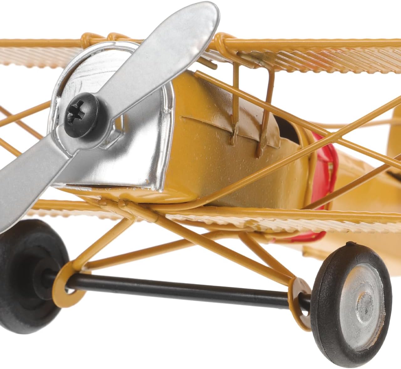 Zerodeko 3Pcs Vintage Airplane Model Ornaments Retro Iron Aircraft Decor for Home Office Study Desk Display Collectible Vehicles 6.49X5.11X2.36In