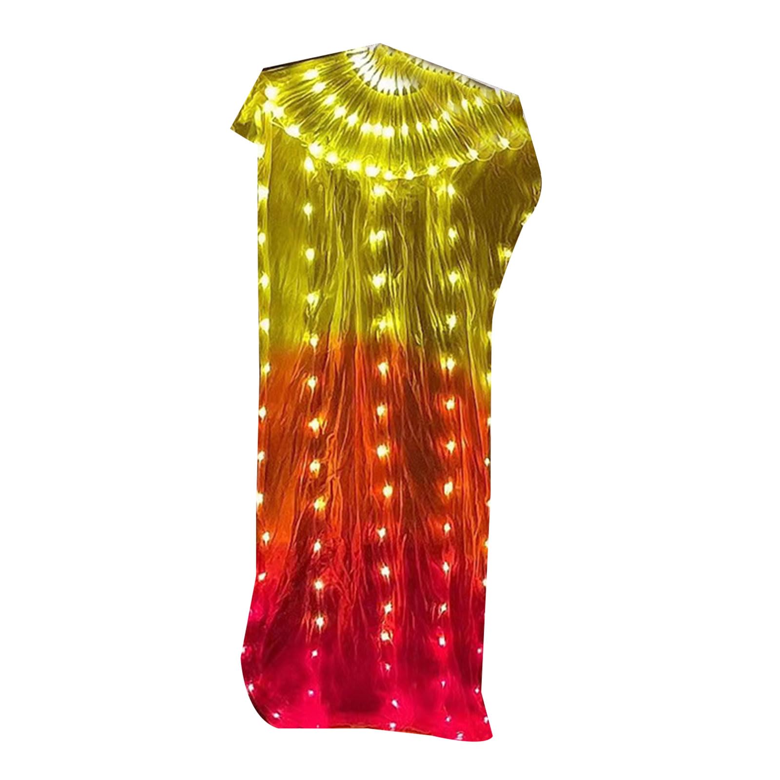 Hsioluted Right Hand Belly Dance Fan LED Illuminated Dancing Fan 1PC for Artistic Stage and Special Occasions LED Belly Dance