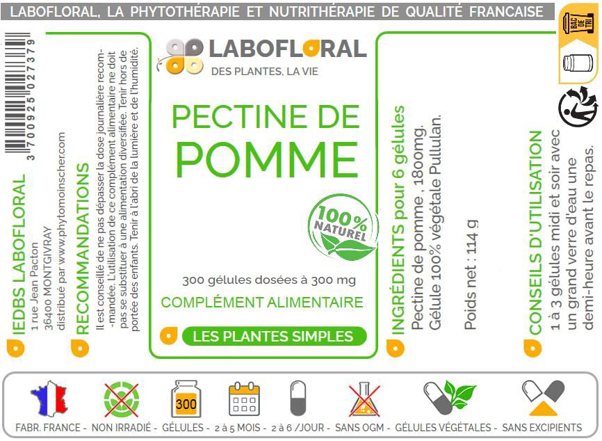Pectine de pomme Labofloral gélules minceur coupe-faim efficace - 2