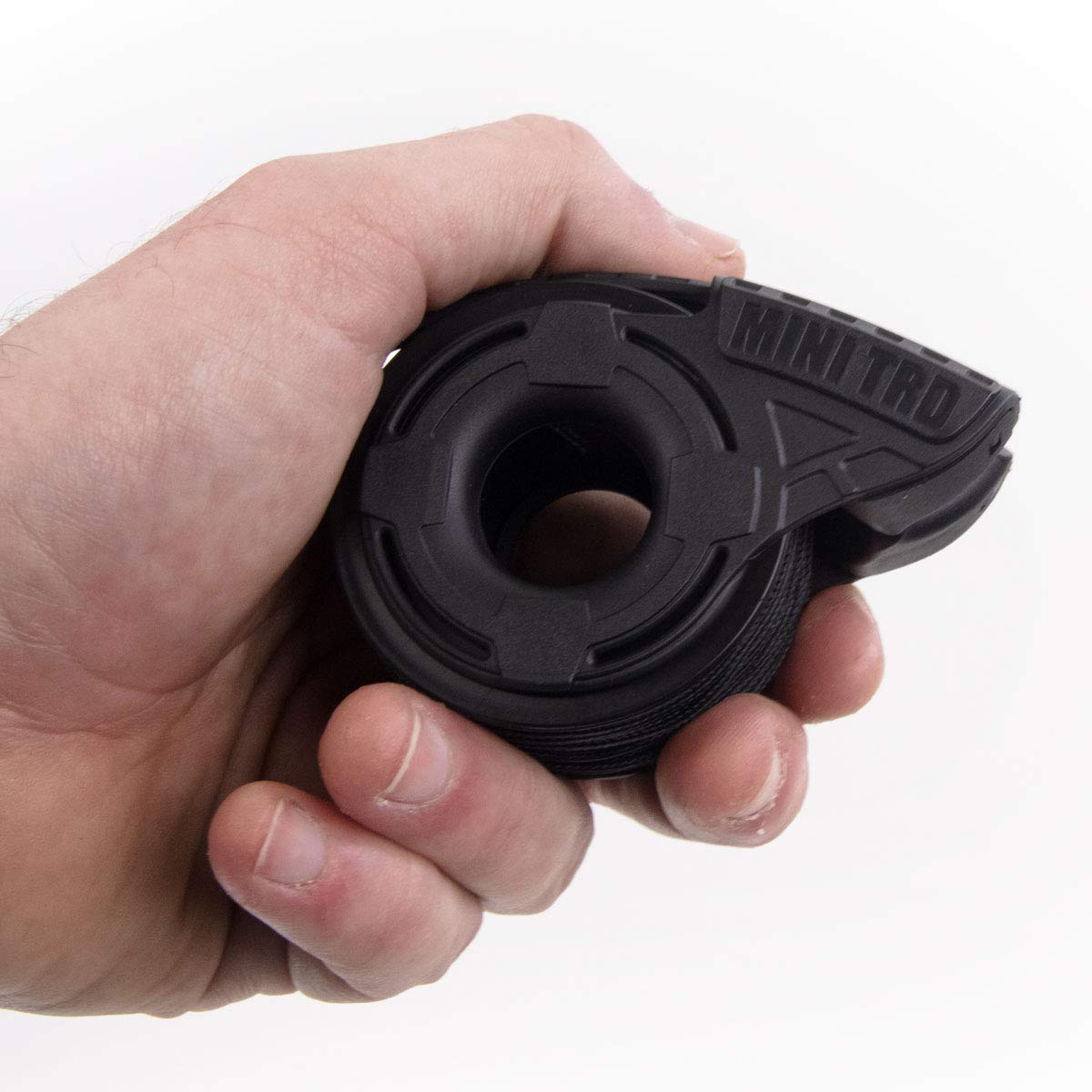 Atwood Rope MFG Tactical Nylon/Polyester Micro Utility Cord Rope Dispenser 125ft Reusable Spool Mini TRD | Cutting Blade, Cord Grip, View Port, Belt Clip