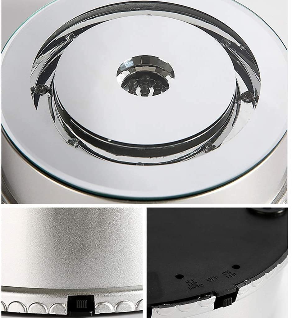 BYERZ Espositore Giradischi elettrico rotante con luce LED colorata Base di controllo automatico della velocità Tavolo Still Life Riprese video dal vivo