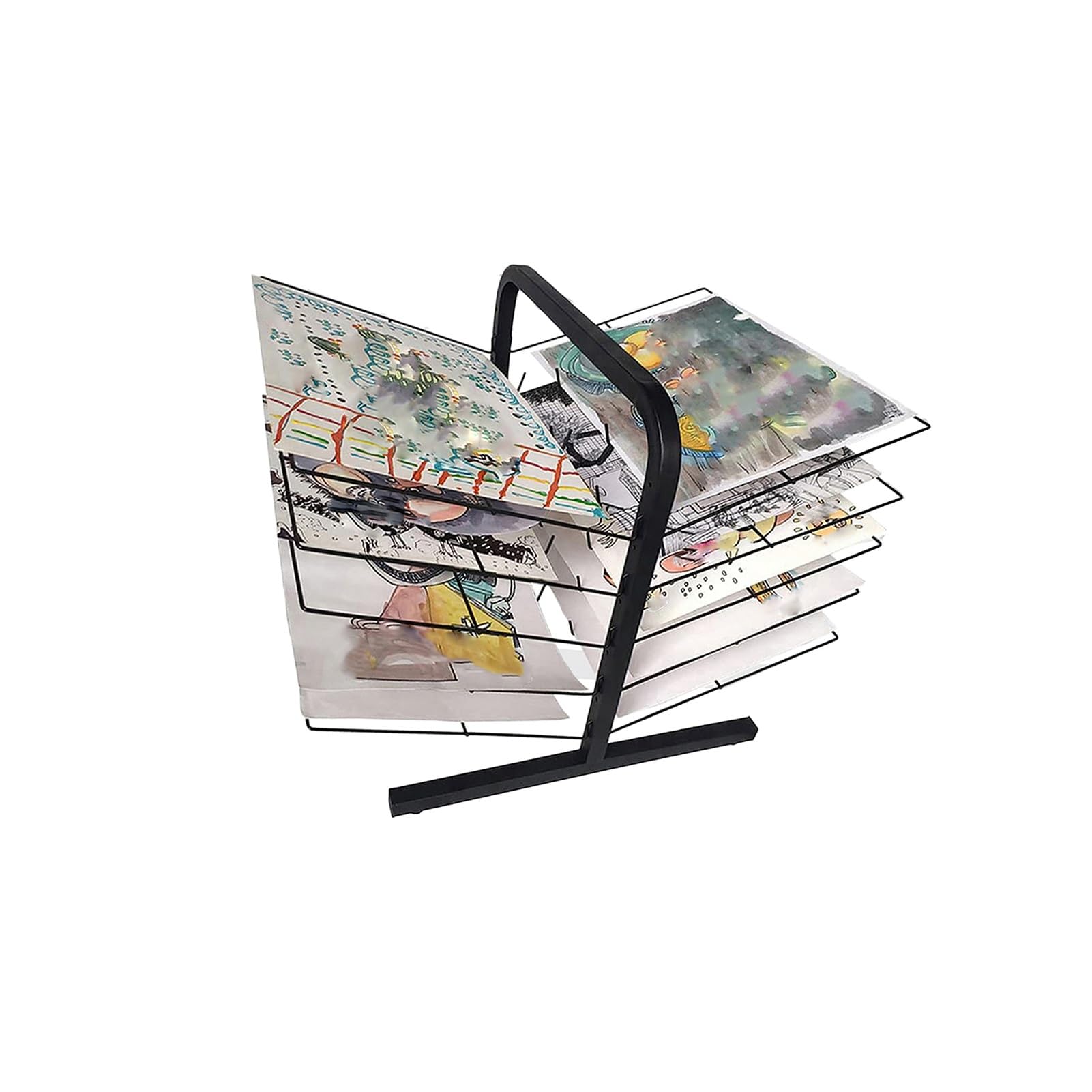 Aioneer Art Storage Drying Rack, Desktop Placement Storage Stand Can Hold 10, For Artwork Studios Posters