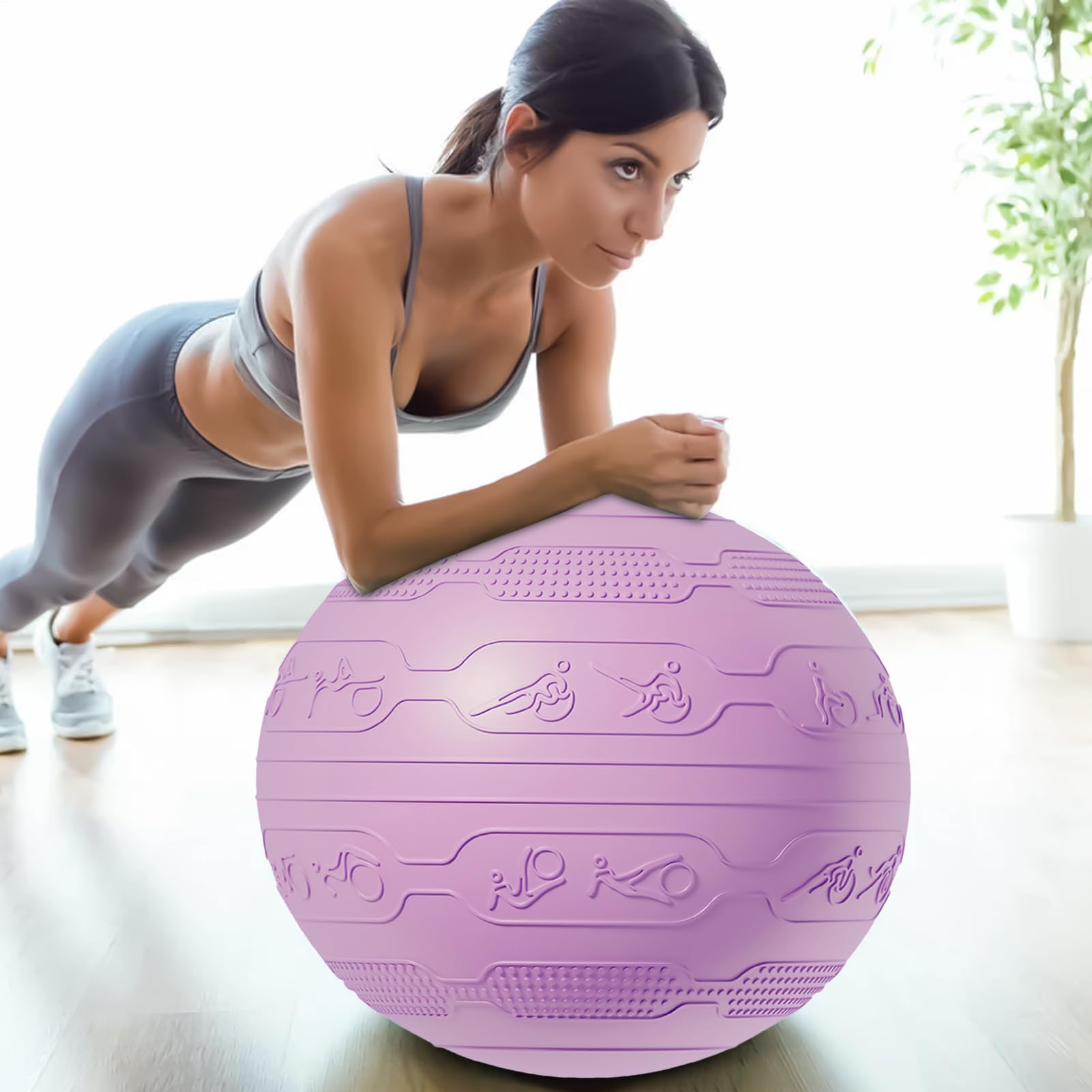Pallone da Palestra Attrezzature Per L'Allenamento Domestico Versatile Resistente | Palla Palestra Anti-Illuminamento Per Esercizio Accessori Esercizio Allenamento Stretching Fitness Core Rinforzo