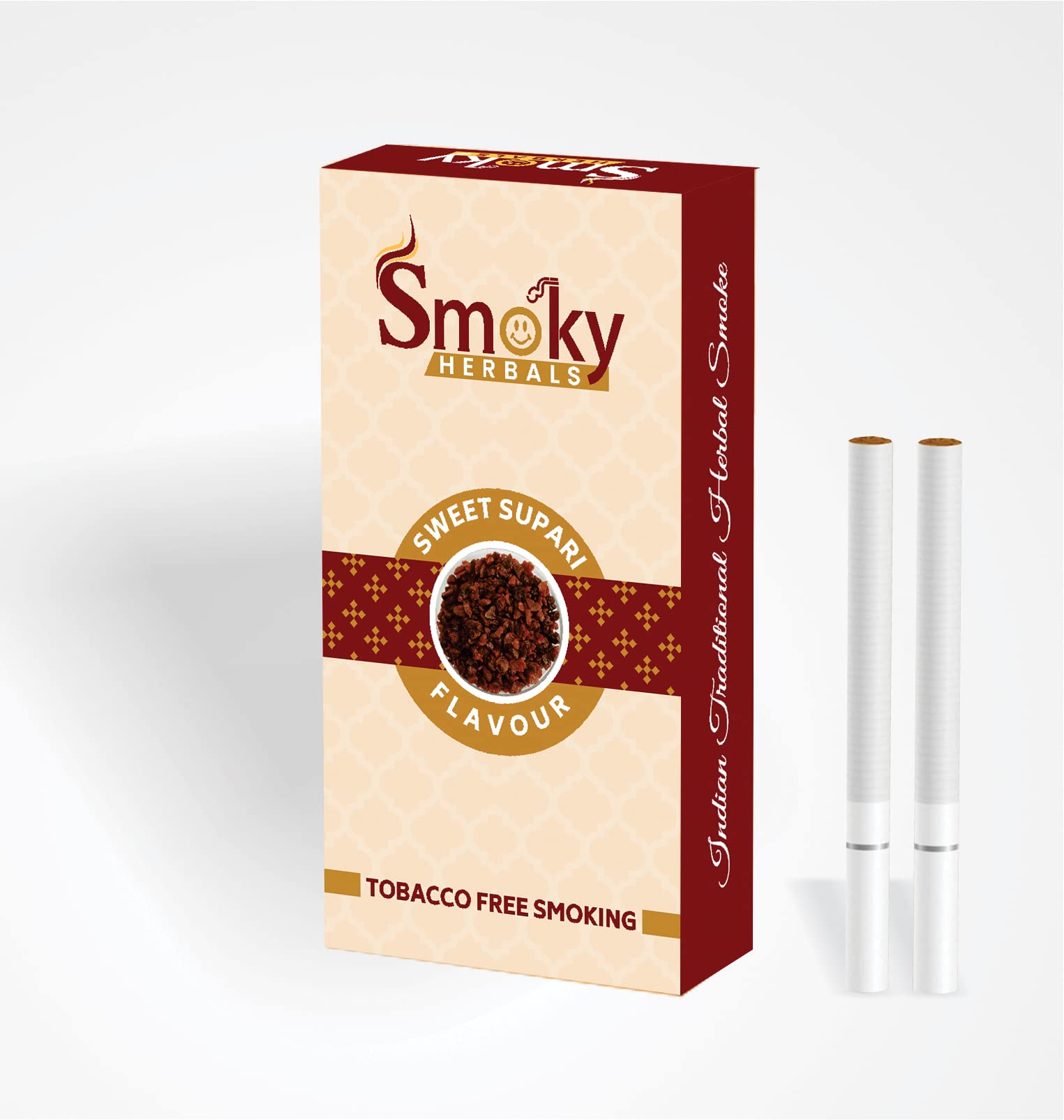 sweet cigarettes india Buy Smoky Herbals Sweet Supari Flavour Cigarette 100% Tobacco & Nicotine  Free Smoke for Refresh Mood & Relieve Stress (SWEET SUPARI FLAVOUR, 1  Packet) Online at Low Prices in India