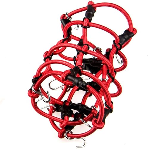 Miniatura 5 de MOHERO Red de equipaje elástica RC 110 con gancho para vehículos RC 110th RC Crawler Truck Car D90 TRX4 Roof Rack (amarillo)