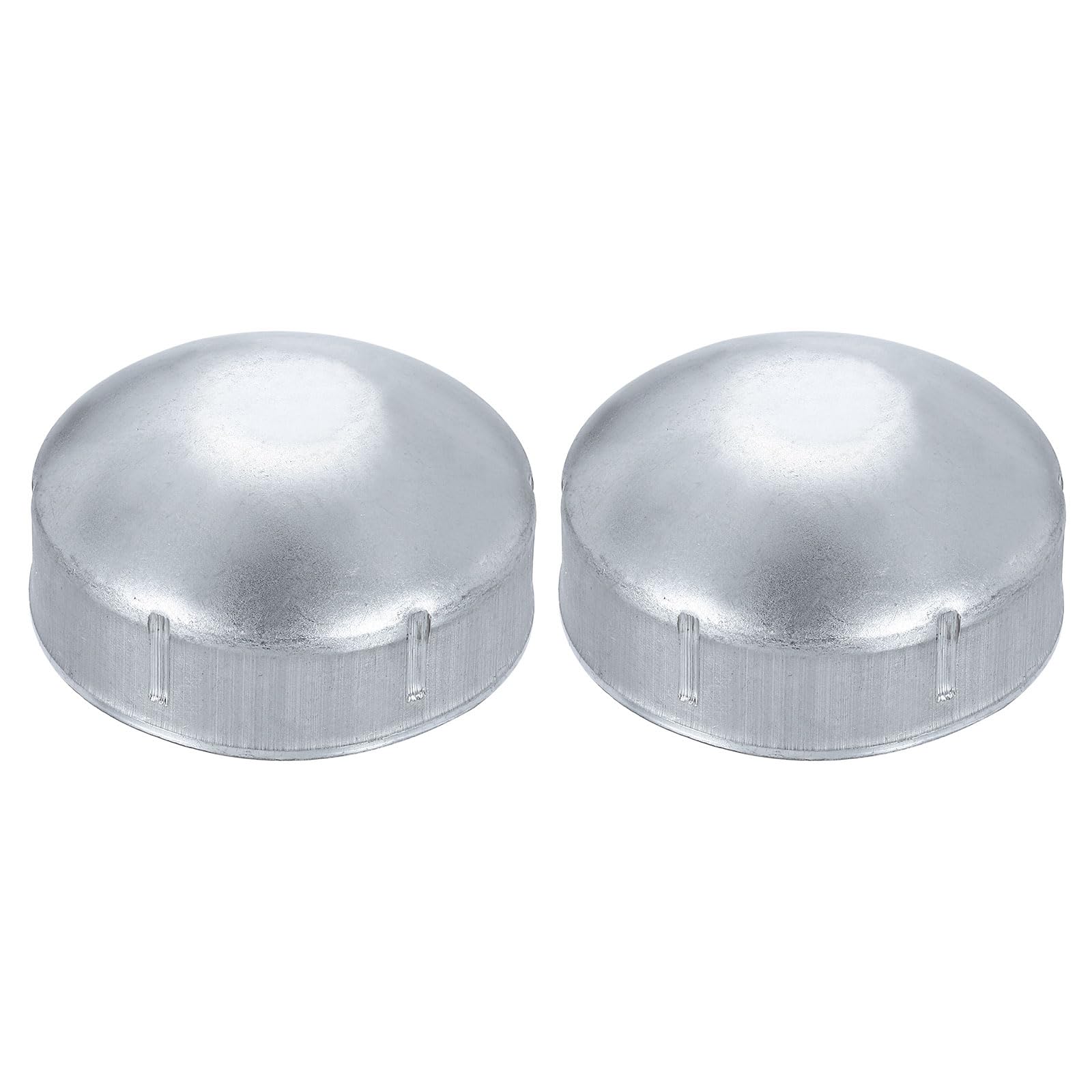 sourcing map 2Pcs 2-3/8" Chain Link Fence Post Cap, Dome External Post Caps Galvanized Round End Cap Fit 2-3/8" OD Pipe for Outdoor Chain Link Fence Parts