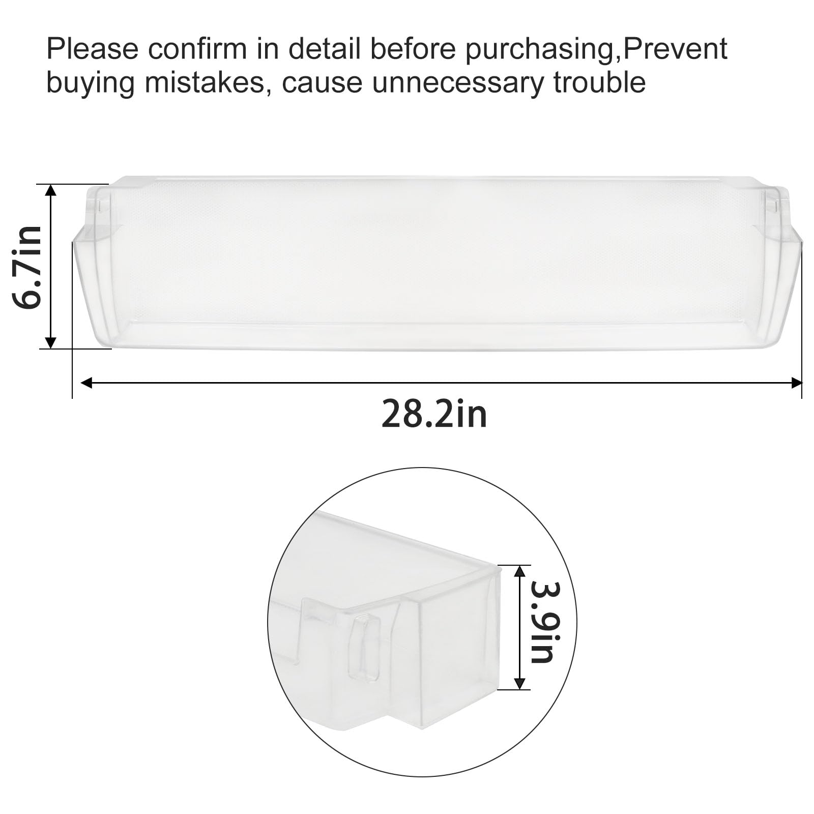 DA63-08646A - Contenedor para puerta de refrigerador compatible con Samsung RT21M6213, RT21M6215