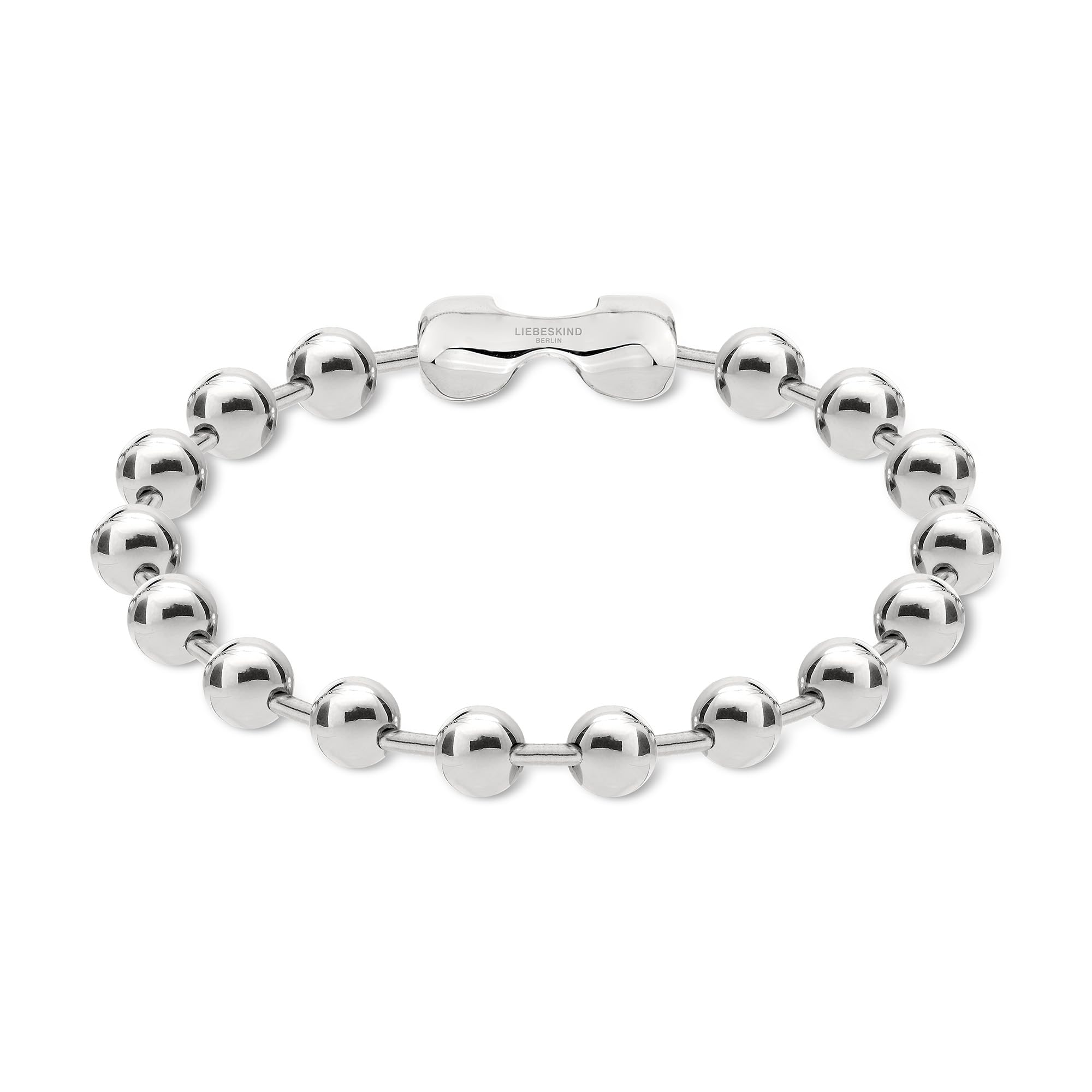 LIEBESKIND BERLIN Damen Steel Ball Collection – Ohrringe, Kette & Armband aus Edelstahl