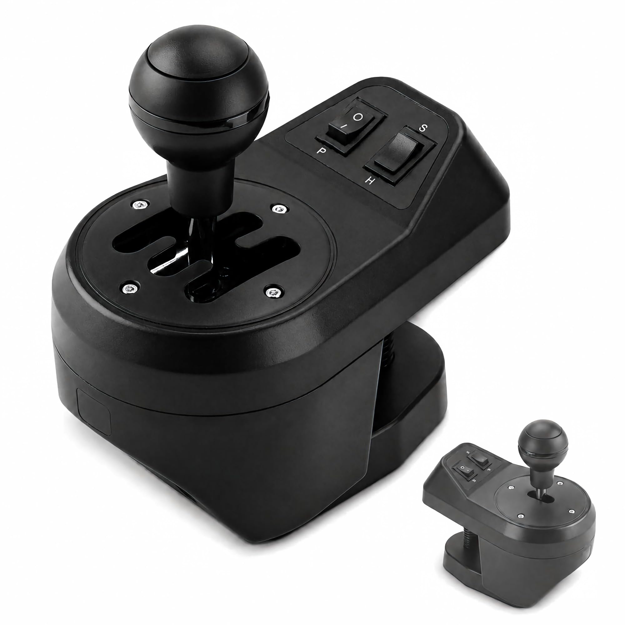 NiTHO Gaming Gear Shifter for PC & Laptop, 6 +1 H-Pattern & Sequential Driving Shifter with Adjustable Clamp, Handbrake Button and Shift Button for High & Low Gear, for PC Sim Racing (Not for Console)-image-16