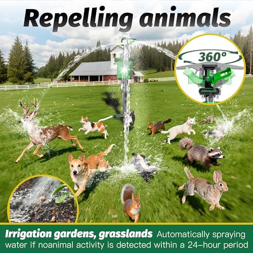 image for X-octenol Motion Activated Animal Repeller with Water Sprinkler and Fl