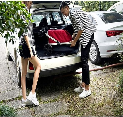 QZQJUILU Einkaufstrolley Einkaufswagen Einkaufswagen Klappbar Vierrädriger Einkaufswagen Faltbarer Leichter Einkaufswagen Einkaufswagen Auf Rädern Faltbar – Bild 4