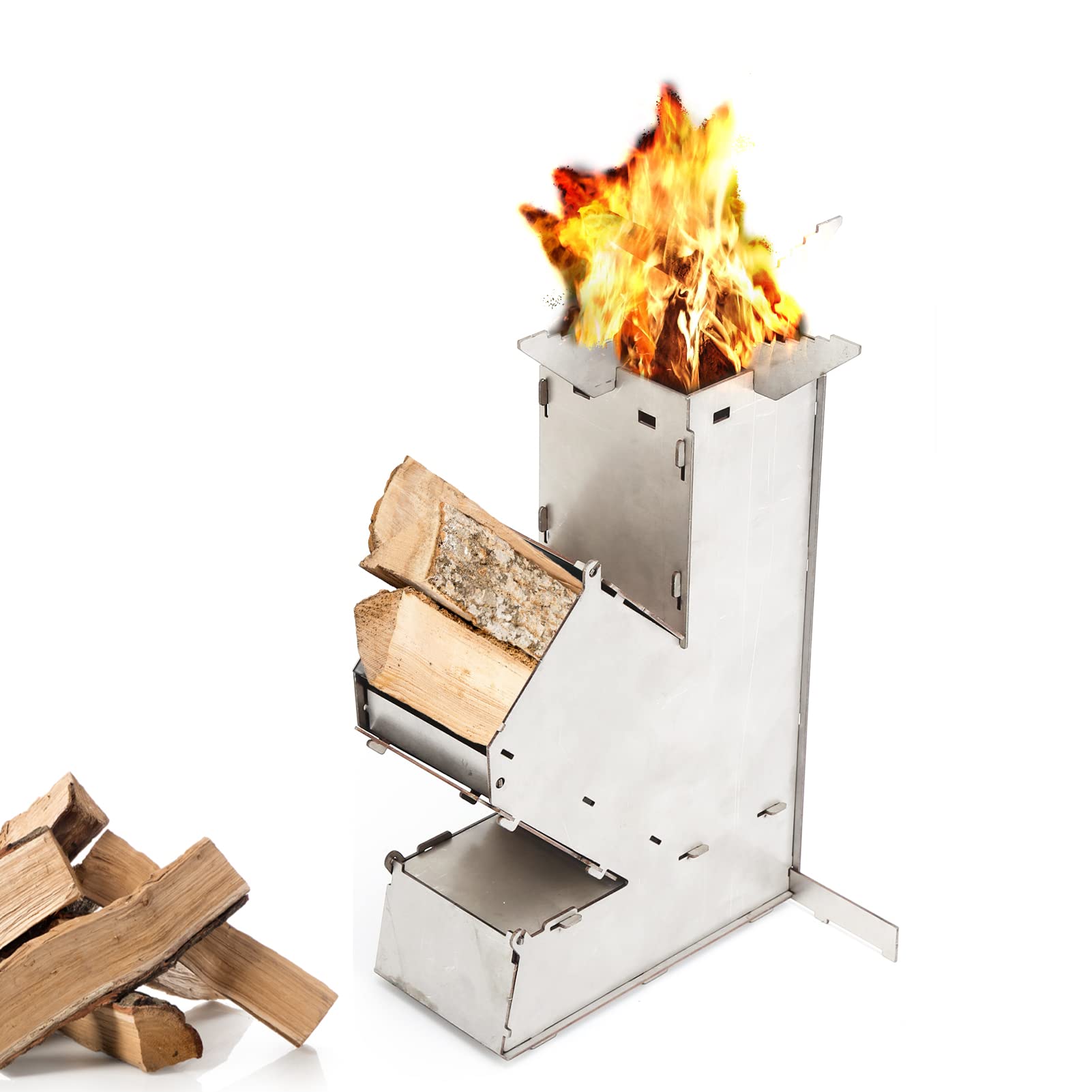 Rocket Stove, Camping Wood Stove,Wood Burning Portable Detachable  Backpacking Stove, Compact,for Survival Gear, Backyard Cooking Traveling  Picnic Hunting Grill, Outdoor Events, Rocket Stove Backp : Amazon.co.uk:  Sports u0026 Outdoors