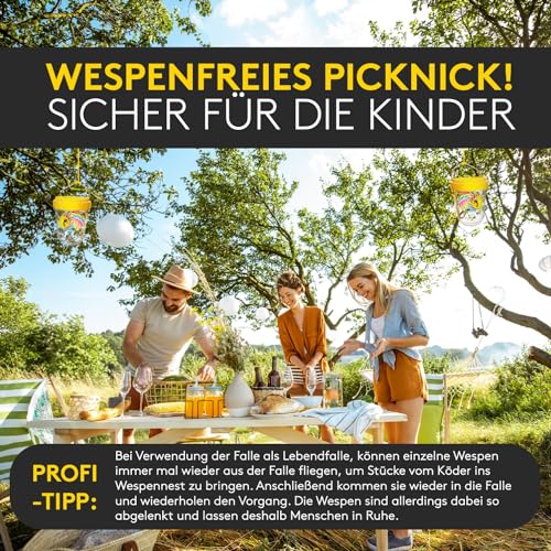 SilverRack Wespenfalle 3er Set - Wespenfalle für draußen - Wespen vertreiben - Mittel gegen Wespen - Wespenabwehr