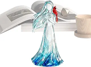 Lady Statue Angel Decor - Companion, Painted Sculpted Statue; H | Remembrance Angel Collectible Figurines Angel Figurine Home Bedroom Living Room Office Desk Table Shelf Mantel Party Birthday