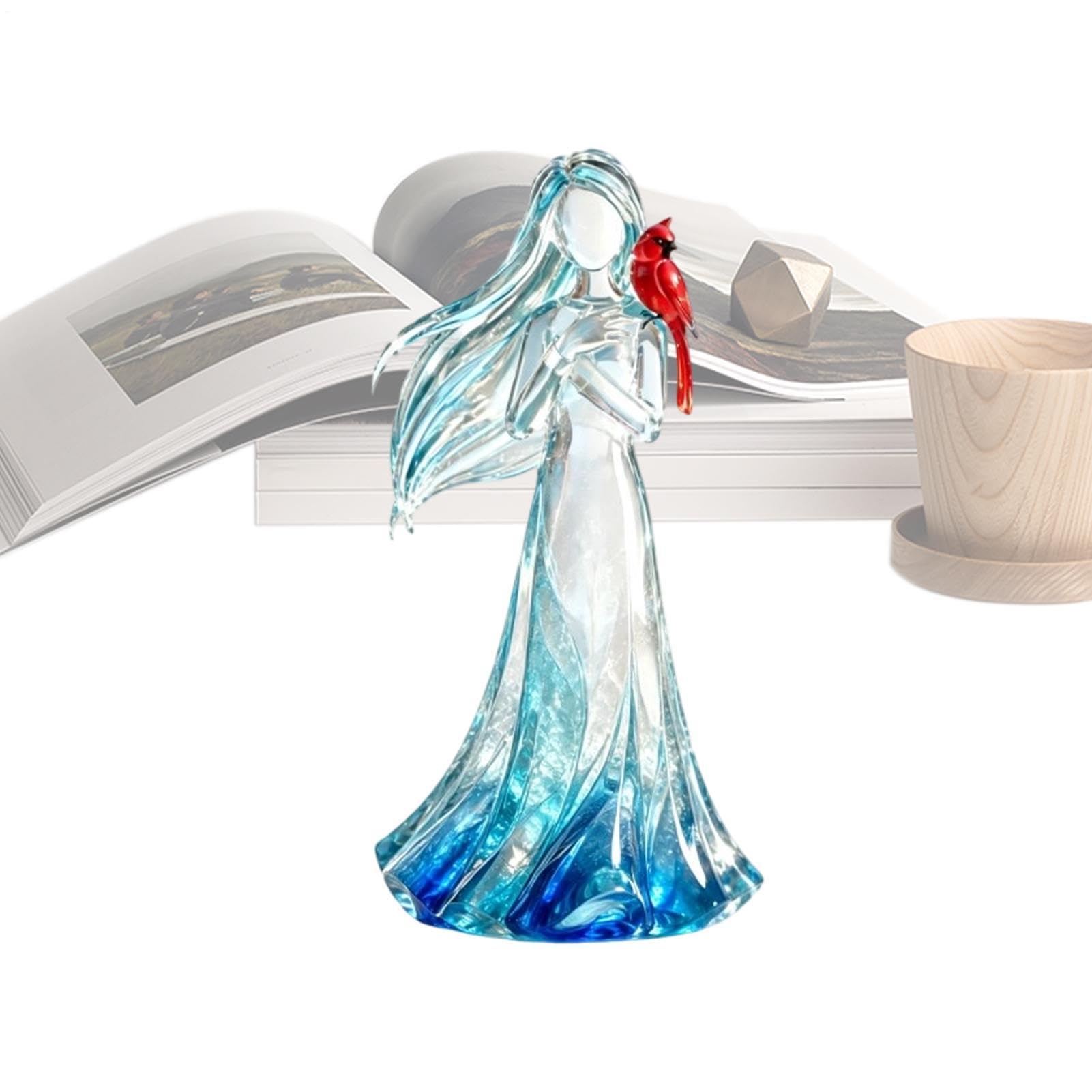 Lady Statue Angel Decor - Companion, Painted Sculpted Statue; H