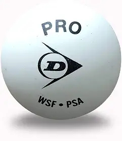 Dunlop Sports Bola de squash para quadra de vidro Revelation Pro, branca, caixa com 12 bolas
