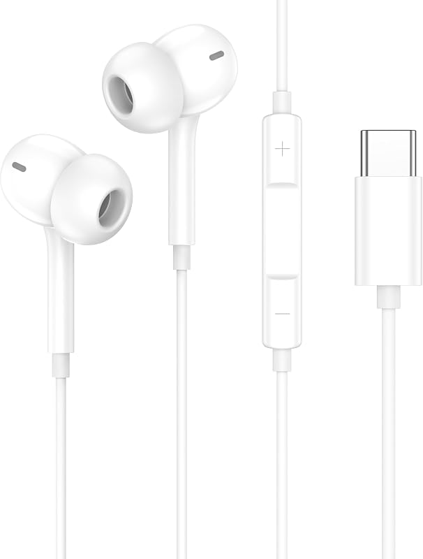 USB C Samsung Headphones Wired Earbuds for Samsung Galaxy A16 A36 5G A56 A57 A37 A17 A54 A35 S26 Ultra S25 FE S24 S23 S22 S21 Wired Ear Buds Type C Earphone with Microphone Volume Control