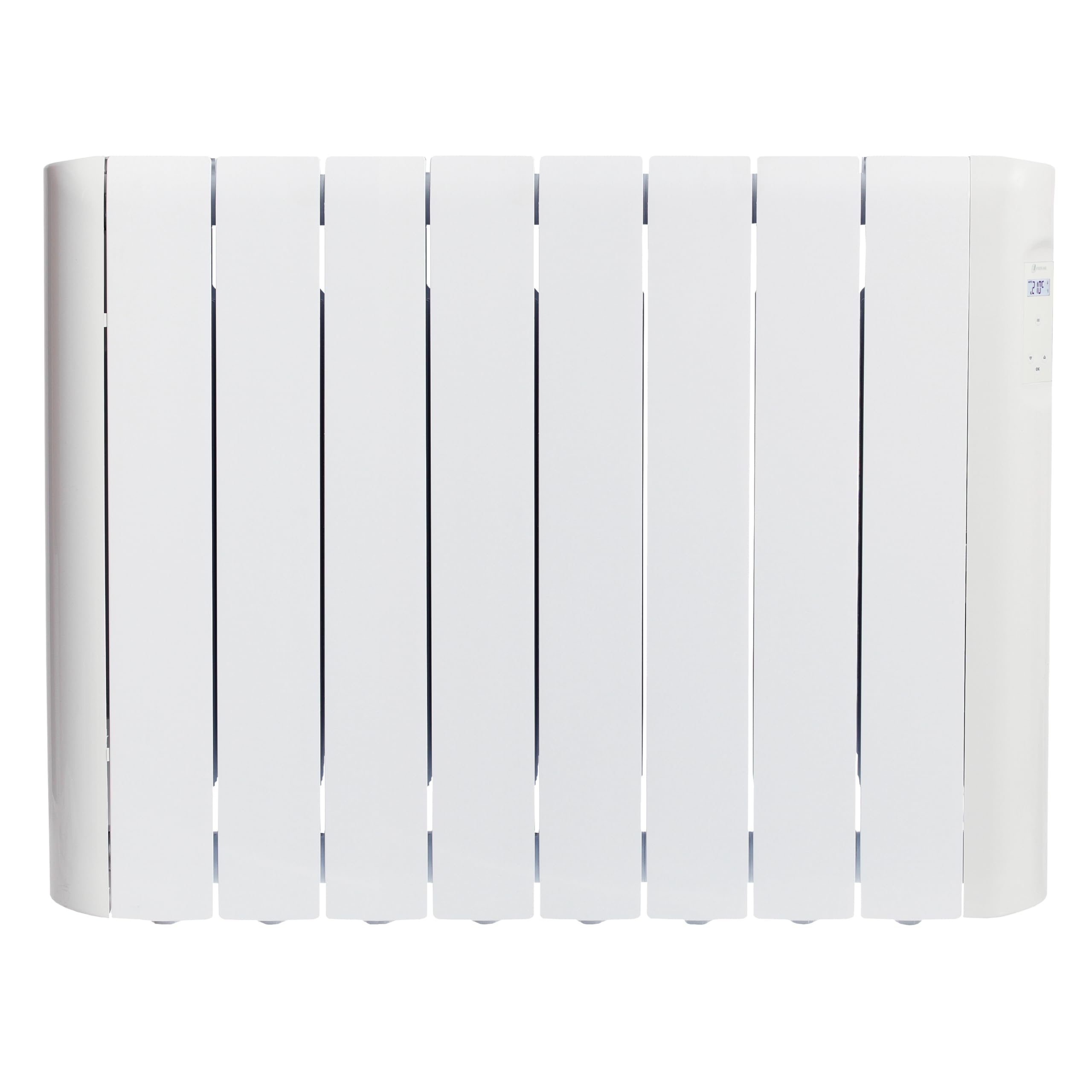 Haverland RCE8S LCD | Emisor Térmico a Fluido Programable | 1200 W | Diseño Compacto | Indicador de Consumo | Programación 24/7 | Función BOOST + ITCS | Uso Ideal 1-6h/día | +/- 12-19 m² | Blanco