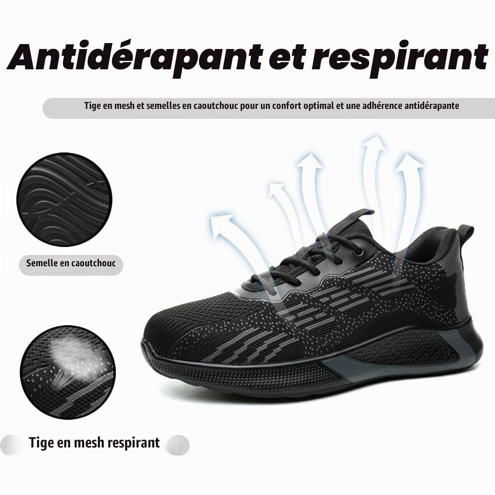 Chaussures de Sécurité Hommes Chaussures de Travail Femmes Légère 36-46