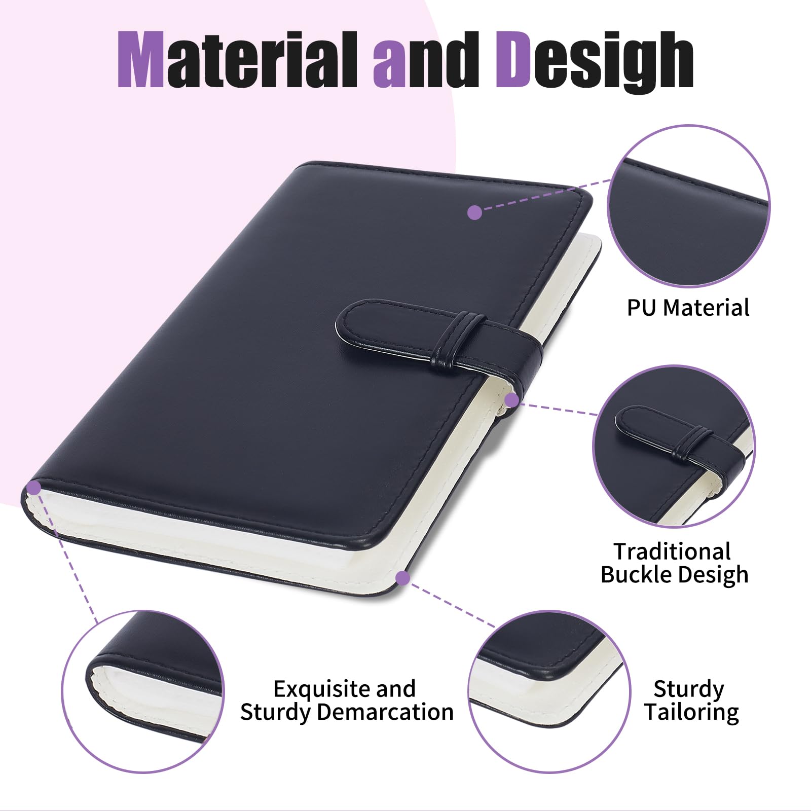 Riosin 108 Pockets Mini Album Compatible with Fujifilm Instax Mini film, Suitable for Instax Mini 12/11/7+/9/Evo/Link 2, 2x3"Photo Album for Canon ivy 2 Kpop Photocard(Lilac Purple) - Image 3