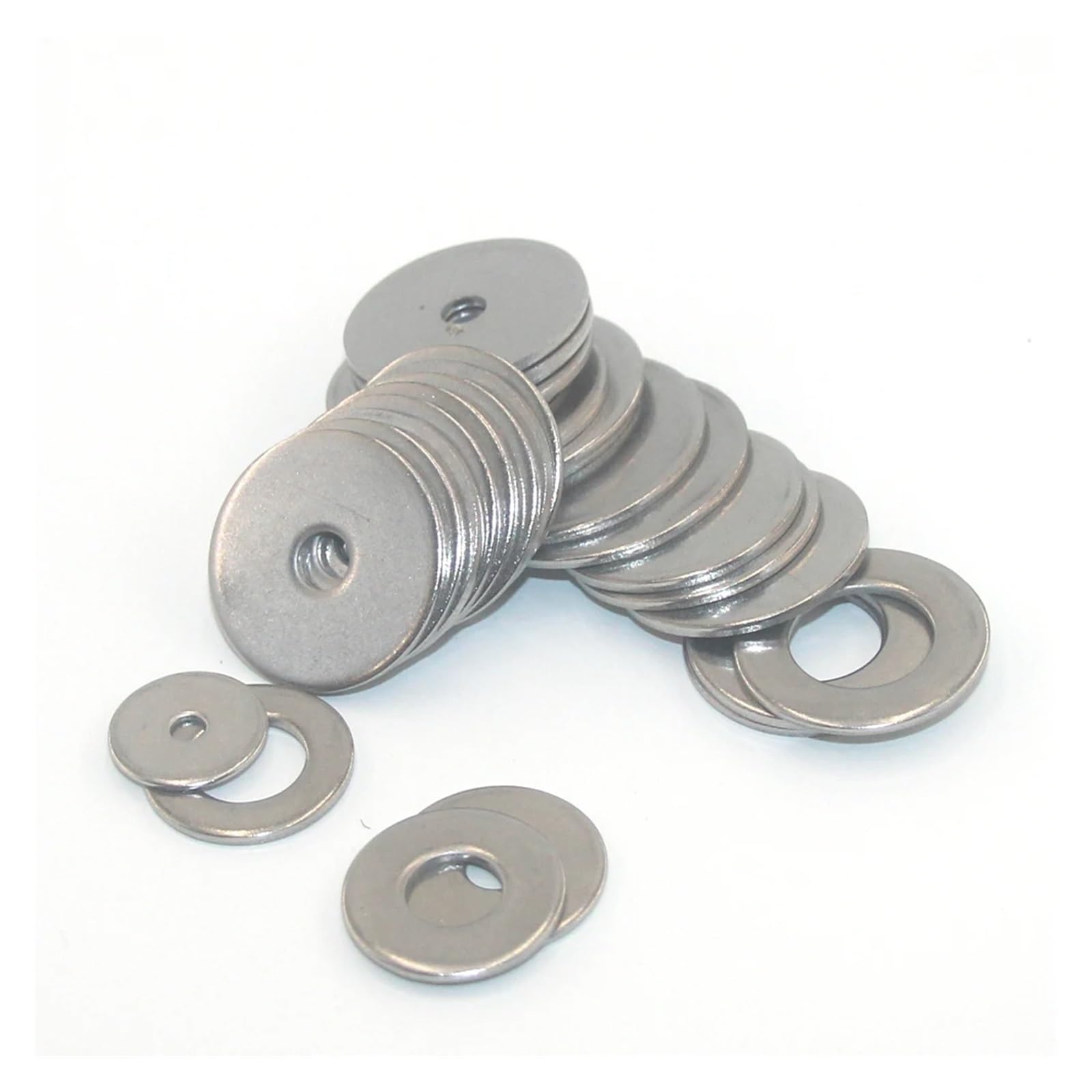 Assortiment de rondelles plates Rondelles de garde-boue en acier inoxydable, rondelles plates for vis et boulons, kit 100 métalliques (12 tailles M3-M12)