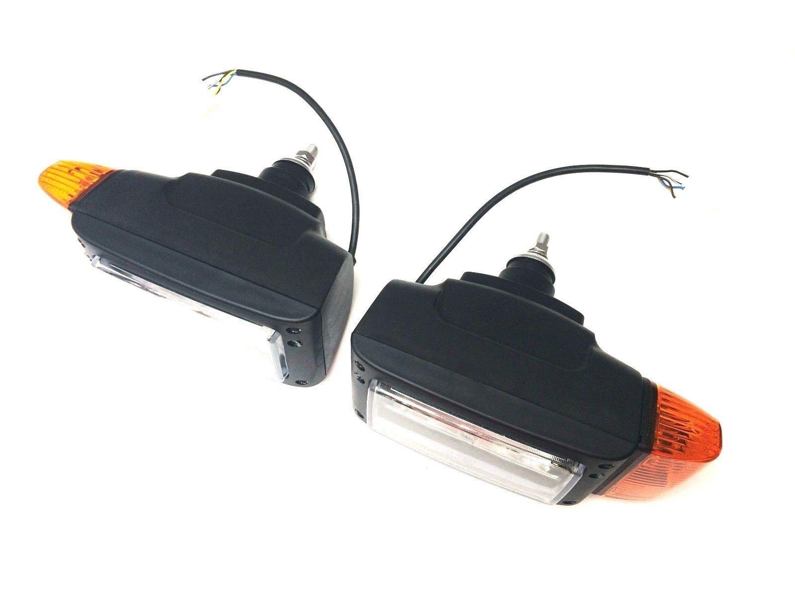 2 faros con intermitentes L + R Universal JCB Merlo Genie Terex Manitou Ausa SET