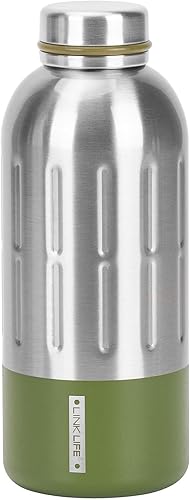 Miniatura 9 de Botella de agua aislada, botella de doble pared de 12 onzas para bebidas frías y calientes, botellas de agua de viaje de acero inoxidable a prueba