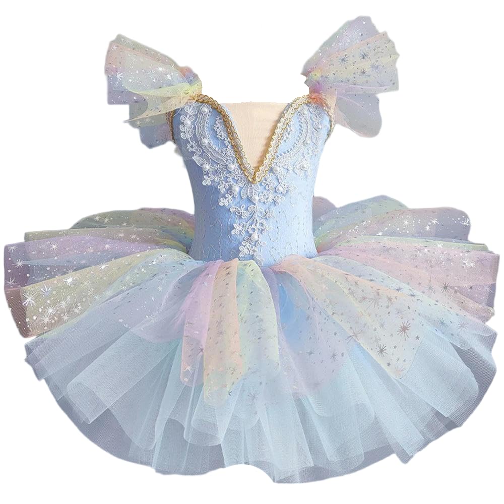 JJDFW Księżniczka Odzież Dziecięca Odzież Dziecięca Balet Tutu Trykoty Dziewczęce Sukienka Dancewear Scena Performance Kostiumy Wróżka