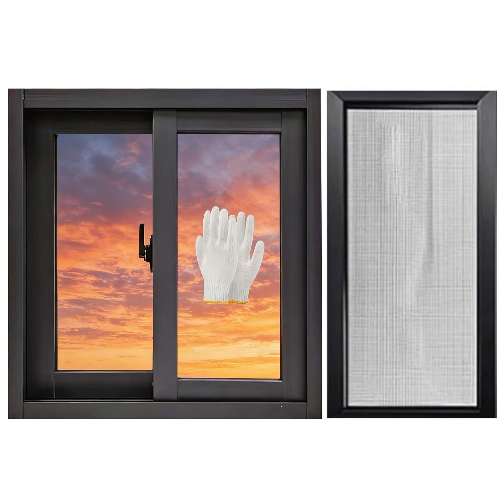 Ventana para sótano y baño que aporta luz natural con elegante marco negro