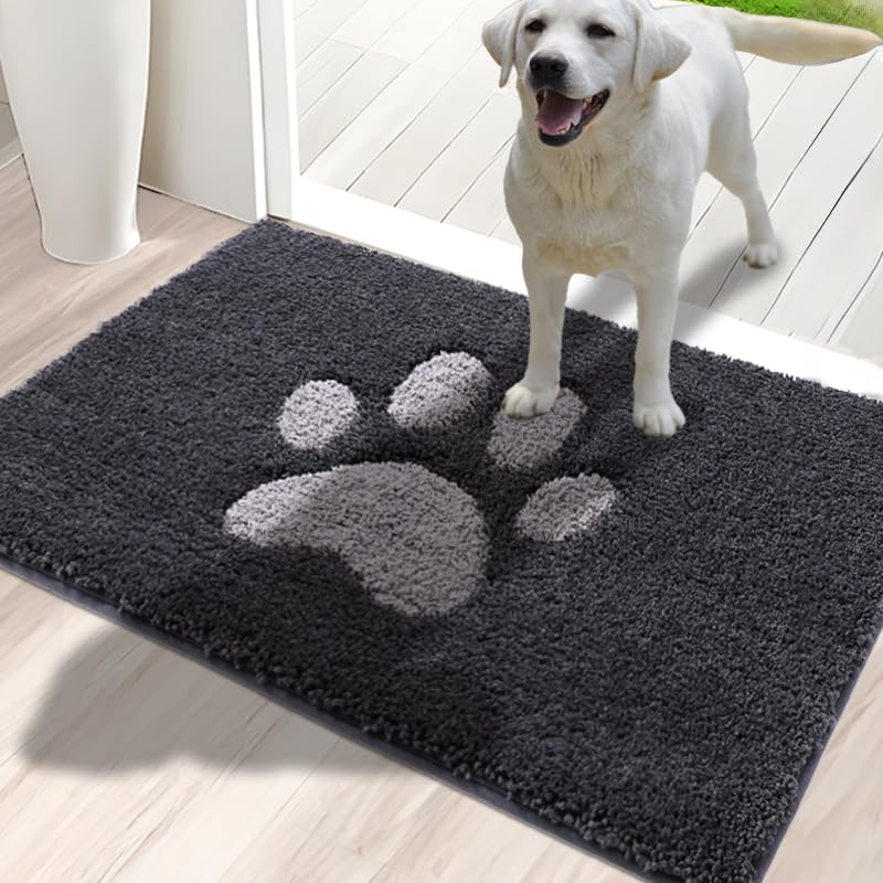 Oiilores Dirt Trapper Door Mat Indoor 40 x 60 cm, Non-Slip Washable Rug