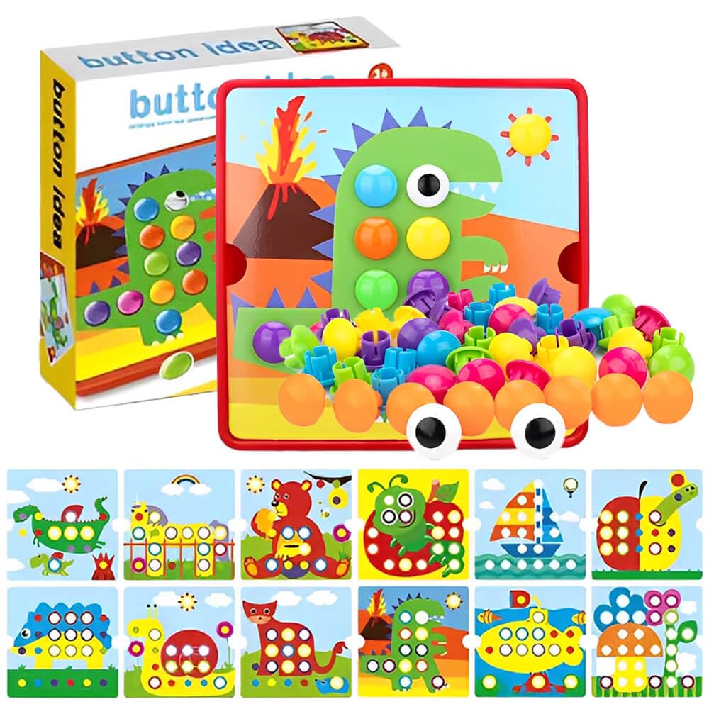 Giugio Jeu De Mosaïque Montessori – Dès 3 Ans, Apprentissage Couleurs, Motricité, Cadeau Éducatif Pour Enfants