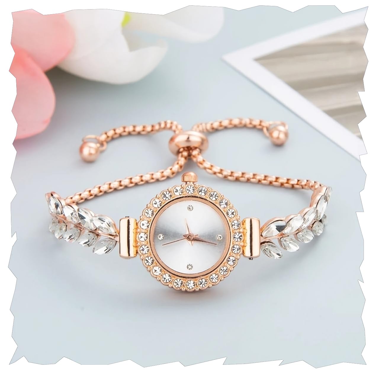 KITCONE Analog Diamonded Studed Womens Watches Watches for Women - Mz1B (Rose Gold) (B0D3X1HPHS) Amazon Price History, Amazon Price Tracker