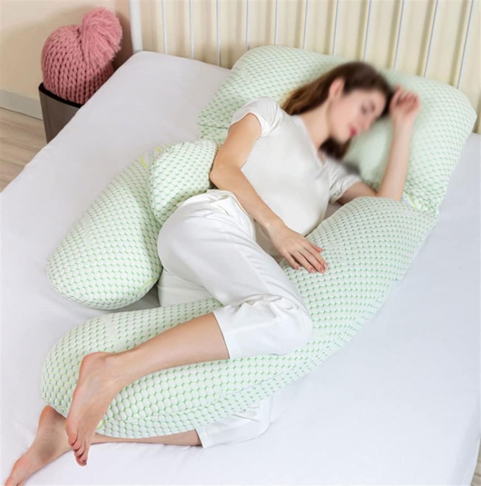 TOEWOE Pregnancy Pillows for Sleeping, U Shaped Full Body Maternity Pillow for Sleeping, Support for Back, HIPS, Legs, Belly for Pregnant Women (Color : D)