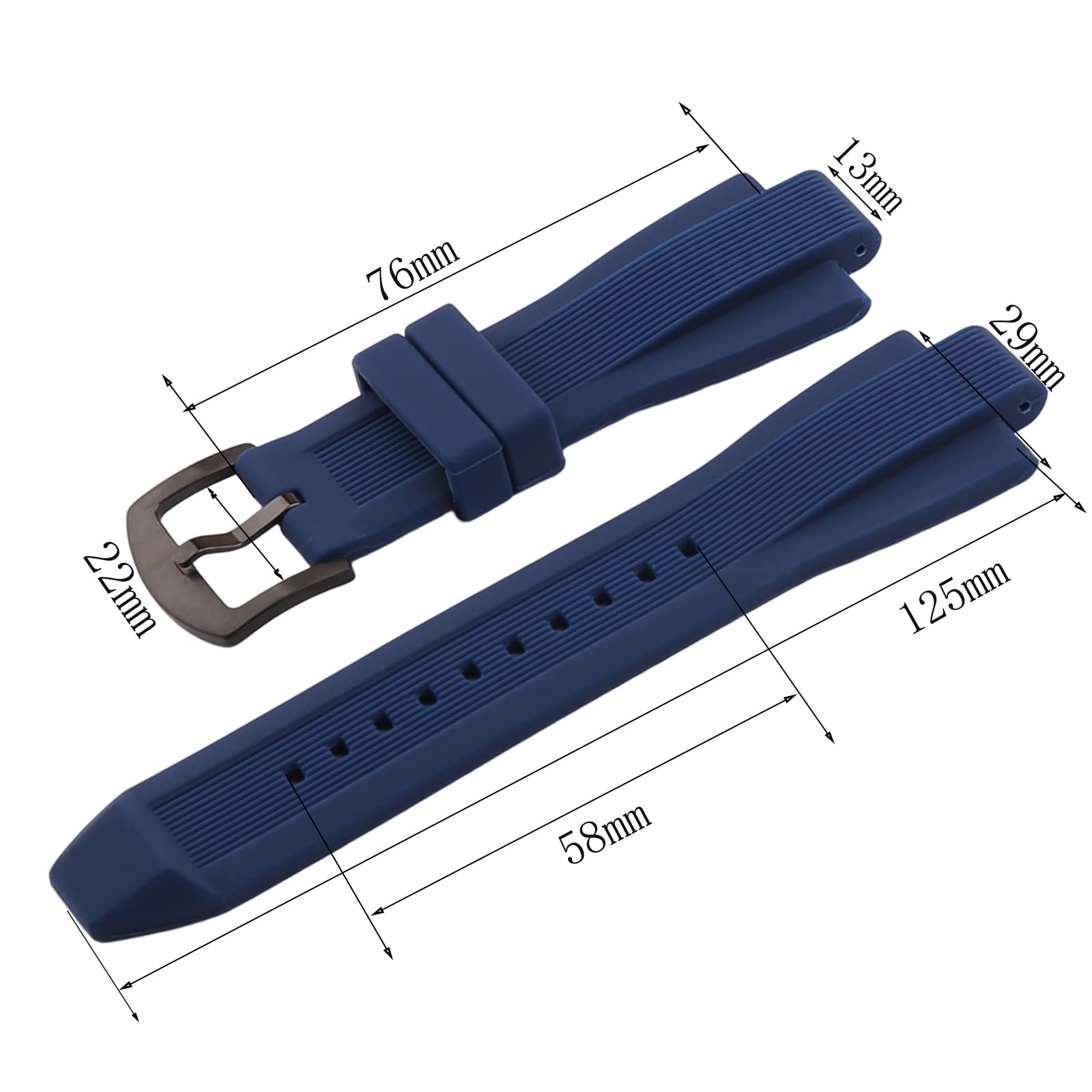 Męski silikonowy pasek do zegarka kompatybilny z Michael Kors MK8152 MK8406 MK9019 MK9026 MK8382 Outdoor Sports gumowa opaska damska klamra
